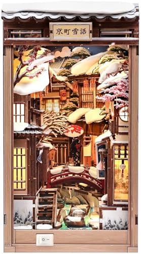 Fsolis Book Nook Kit for Adults – Japanese DIY 3D Wooden Puzzles by FsolisDIYDollhouse