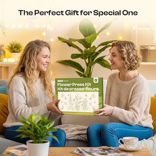 Caydo Extra Large Flower Press Kit, 15"x11.4" 4 Layers Wooden Flower Pressing Kit for Adults - Pressed Flowers, Herbs & Leaves, DIY Wedding Bouquet Flowers Preservation for Frame Bookmark Scrapebook - Image 7