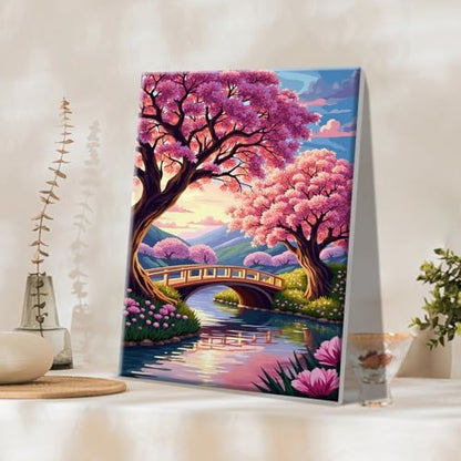 JOOZ 5D Landscape Paint by Numbers Kit for Adults with Frame, 8x12 Inch - Image 7