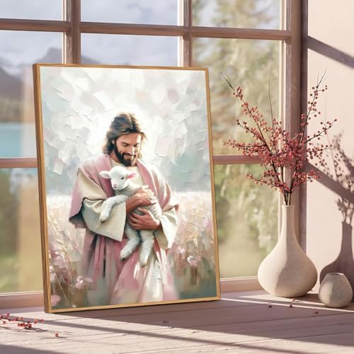 Jesus Paint by Numbers Kit for Adults Framed Canvas 12X16 in, Frameworkless - Image 2
