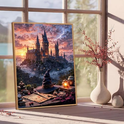Magic Castle Paint by Numbers Kit for Adults Framed Canvas, Frameworkless - Image 2