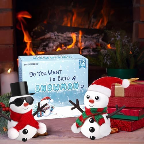 BANBBUR 12 Pack Christmas Stocking Stuffers for Kids, Build a Snowman Kit - Image 2