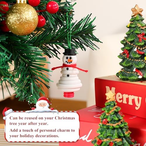 KoyunWong DIY Christmas Button Ornament Making Set, Craft Buttons Kit with Christmas Snowman/Santa/Angel/Tree, Stacked Colorful Buttons for Xmas Tree Hanging Decorations(anta Claus) - Image 4