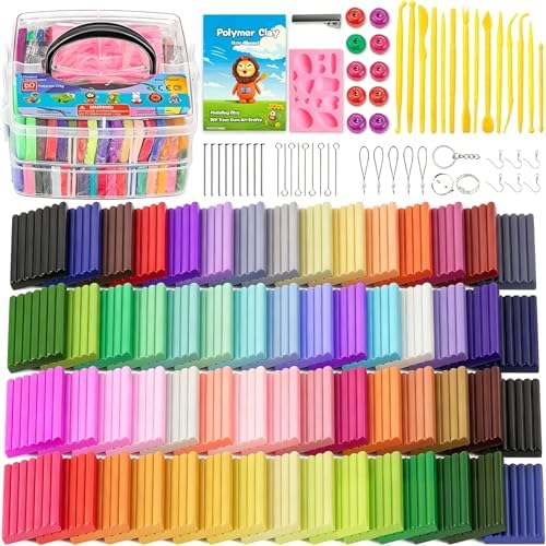 CiaraQ 60-Color Polymer Clay Oven Bake Modeling Kit by CiaraQ