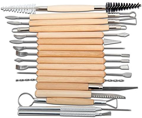 Blisstime 42pcs Pottery Tools, Clay Sculpting Tool Kit Air Dry Clay Tools, Clay Kit for Pottery Wheel, DIY Arts and Crafts - Image 6