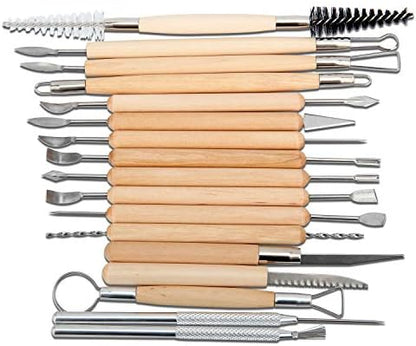 Blisstime 42pcs Pottery Tools, Clay Sculpting Tool Kit Air Dry Clay Tools, Clay Kit for Pottery Wheel, DIY Arts and Crafts - Image 6