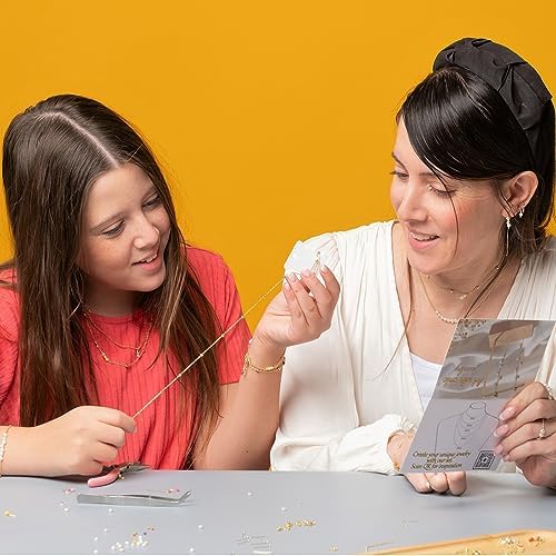 Jewelry Making Kit for Adults & Teens - Girls' DIY Bracelet Making Kit, Friendship Bracelet Kit w/Beads, Chains, Tools with 14K Gold & Silver-Plated Accessories for Necklaces & Earrings (Gold) - Image 6