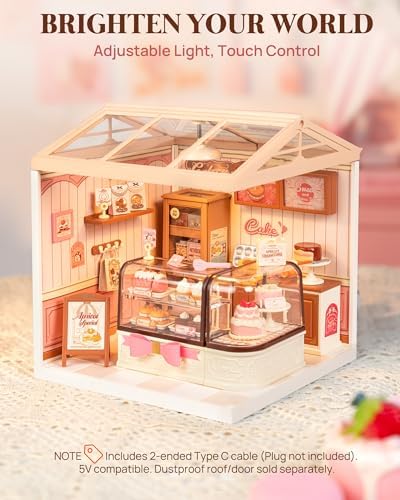 Rolife Super Creator Kits Tasty Cake Shop, Tiny House Building Blocks for Little Dolls, DIY Plastic Mini House Model Building Kits for Teens Aged 14+, DIY Crafts/Hobbies for Adults (Tasty Cake Shop) - Image 2