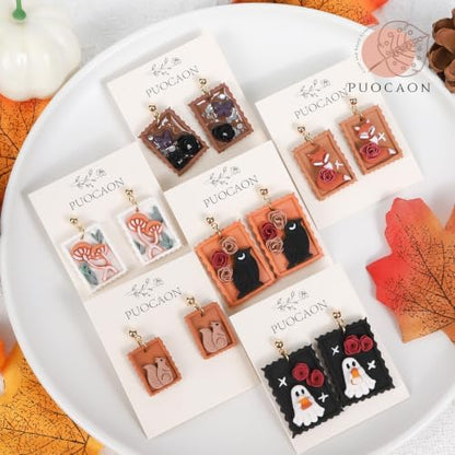 Puocaon Halloween Fall Polymer Clay Cutters for Jewelry Earring Making - Image 2