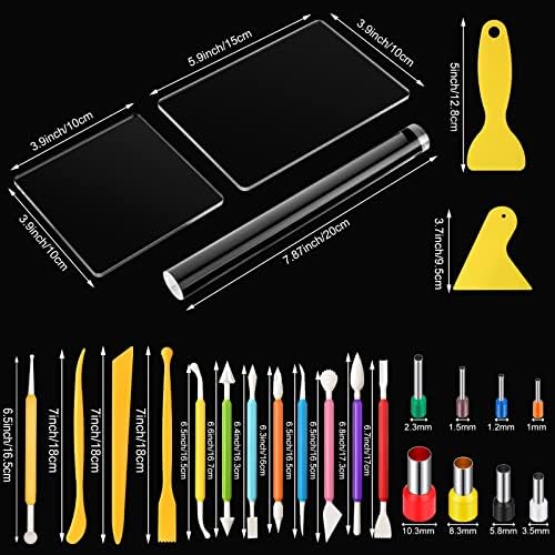 57 Pcs Clay Sculpting Tools Kits Polymer Clay Tools DIY Set with Roller - Image 3