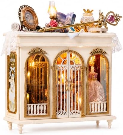 Roroom DIY Miniature House Kit, Dreamy Vanity Room Dollhouse Kit by Roroom