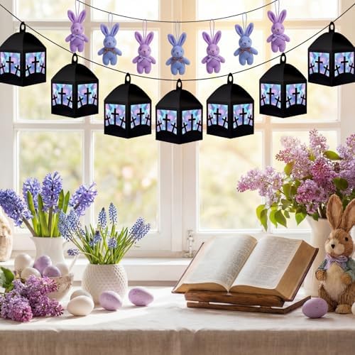 Maitys 16 Sets Christian Cross Paper Lantern Suncatcher Craft Kits - Image 5