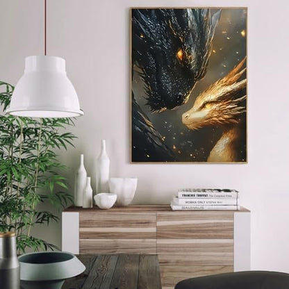 VIGEGU Dragon Paint by Numbers Kit for Adults Beginner,Easy Adult Paint by Number Kits on Canvas DIY Painting for Beginners Art by Numbers for Home Wall Decor 16x20 Inch - Image 2
