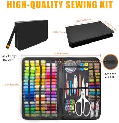 66 Color Sewing Kit for Adults,305 Pcs Portable Needle and Thread Kit - Image 6
