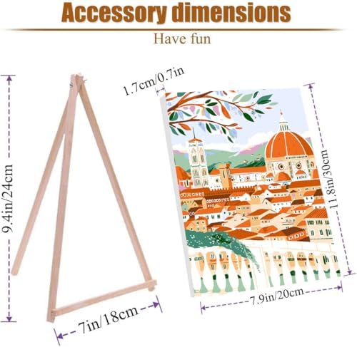 VIGEGU 4 Pack Paint by Numbers Kit for Adults Beginner with Frame - Image 4