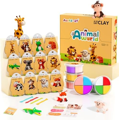 Aestd-ST Air Dry Clay Kit - Animal Theme, Modeling Clay for Kids by Aestd-STqualityclay