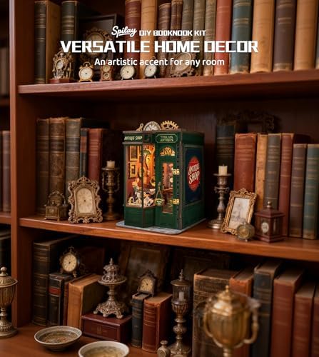 Spilay Book Nook Kit for Adults, Timeless Antiques DIY Miniature House Kit - Image 4