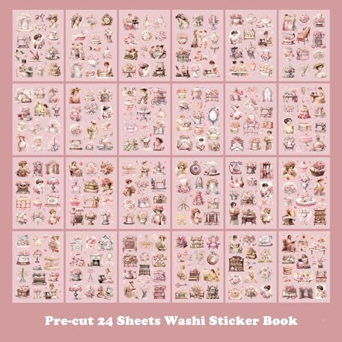 Scrapbook Sticker Book, 450+ Pre-cut Aesthetic Journal Stickers, Scrapbooking Stickers for Adults, Vintage Decorative Decals, Sticker Book for Adults for Journaling, Scrapbooking, Collage, Card Making - Image 2