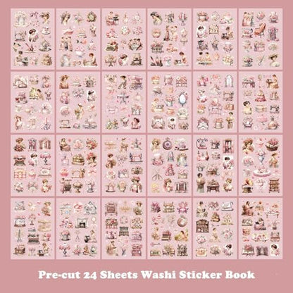 Scrapbook Sticker Book, 450+ Pre-cut Aesthetic Journal Stickers, Scrapbooking Stickers for Adults, Vintage Decorative Decals, Sticker Book for Adults for Journaling, Scrapbooking, Collage, Card Making - Image 2