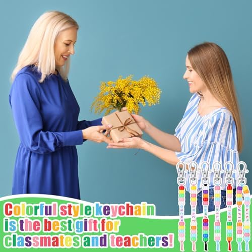 Suncalla 984 Pcs 24 Set End of Year Gift Keychain Making Kit Gift Crafts - Image 4