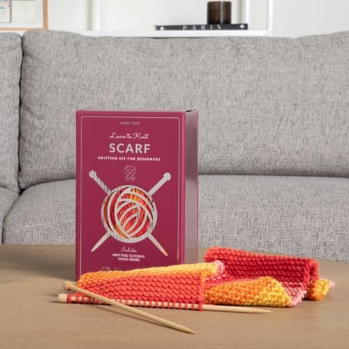 The Spinning Hand Knitting Kit for Beginners Adults – Educator-Designed, Self-Striping Wool Yarn, Bamboo Needles & Video Tutorials (Sunset) - Image 5
