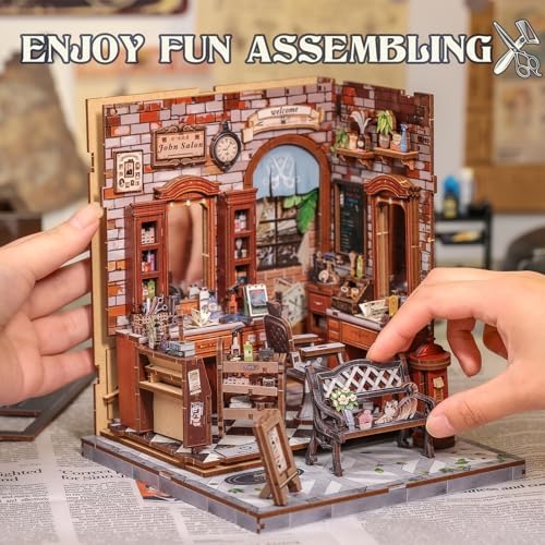 Cutefun Book Nook Kit - DIY Miniature Dollhouse Kit for Adults and Teens - Image 5