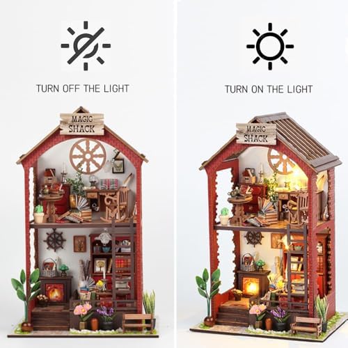 DIY Book Nook Kit, Miniature Dollhouse Booknook Kit with Light, Library - Image 3