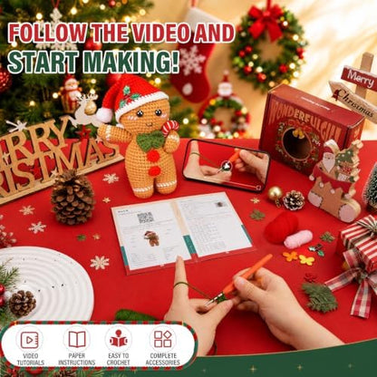 Crochet Kits for Beginners, Crochet Starters Kit with Tools, Storage Box - Image 3