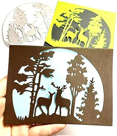 Scrapbooking Die-Cuts, Christmas Metal Cutting Dies for Card Making, Paper Craft Punch Template, Background Embossing Stencils, DIY Album Décor (Christmas Tree Deer-12.5x10cm) - Image 4