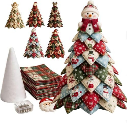 HZSprance DIY Quilted Christmas Tree Kit –3D Fabric Patchwork Kit(F) by HZSprance