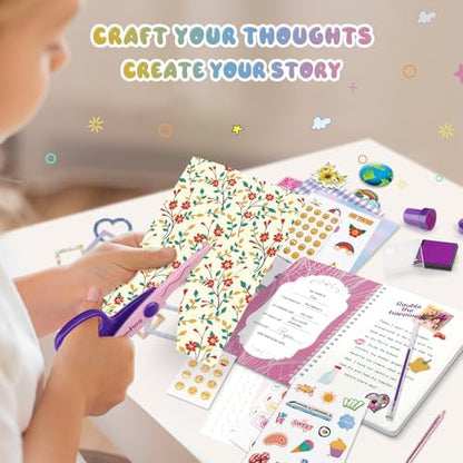 PERRYHOME 2-Pack DIY Journal Kit for Girls - 200+Pcs Journal Set for Teen & Tween Girls, Journaling Art & Crafts Kits, Birthday Gifts for 8 9 10 11 12 13 14 Year Old Girl - Image 4