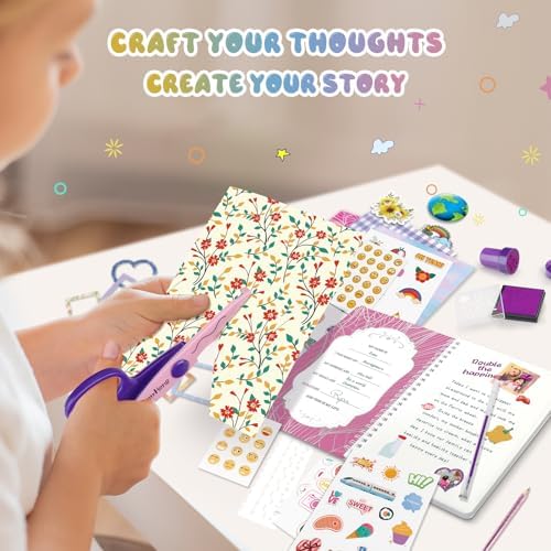 PERRYHOME 2-Pack DIY Journal Kit for Girls - 200+Pcs Journal Set for Tween & Teen Girls, Journaling Art & Crafts Kits, Birthday Gifts for 8 9 10 11 12 13 14 Year Old Girl - Image 4