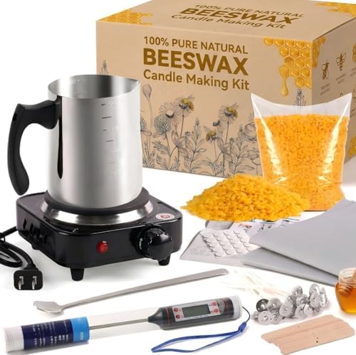 Candle Making Kit with Wax Melter, DIY Candle Making Supplies for Adults by Simeitol