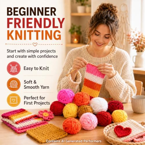 MAQIHAN 15x20g Acrylic Yarn for Crocheting - Soft Knitting Yarn for Crafts - Image 2