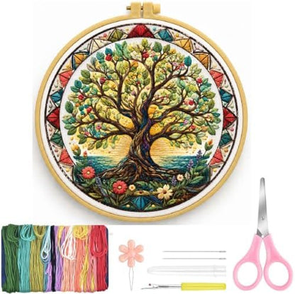 niurenmaoyi Tree Embroidery Kit for Beginners,Sewing Kit for Adults - Image 2
