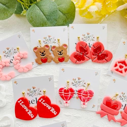Xaekicr Heart Shape Polymer Clay Cutters Set – Polymer Molds & Clay Cutters for Polymer Clay, Decorative Earring, Clay Tools - Image 4
