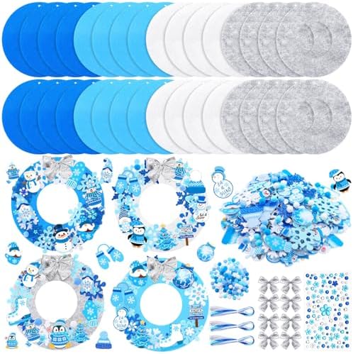 Moucuny 620/600 Pcs Christmas Winter Wreath Crafts, Let It Snow, Classic by Moucuny