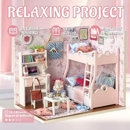 Flever Dollhouse Miniature DIY House Kit Creative Room with Furniture and Cover for Romantic Artwork Gift(Mood for Love) - Image 6