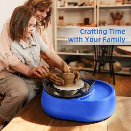 6 inch Home Pottery Wheel for Pottery Craft - Complete Pottery Kit for Beginners, Two-Way Rotation, 2.2lb Air Dry Clay, Arts and Crafts Sculpting Tools, Craft Gifts - Image 7
