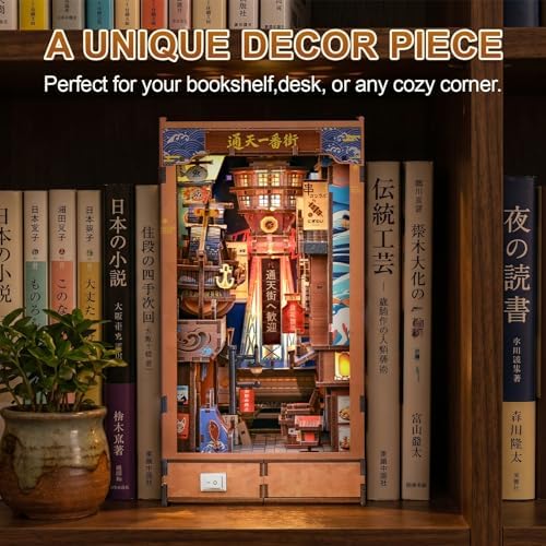 Cutefun Book Nook Kit - DIY Miniature Japanese Osaka Shinsekai Alley - Image 3