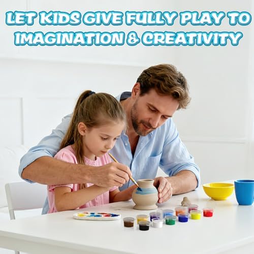DCVREDF Pottery Wheel for Kids with 3 Clay Kits & Painting - Image 5