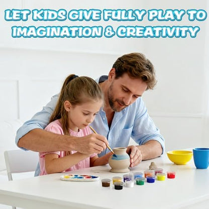 DCVREDF Pottery Wheel for Kids with 3 Clay Kits & Painting - Image 5