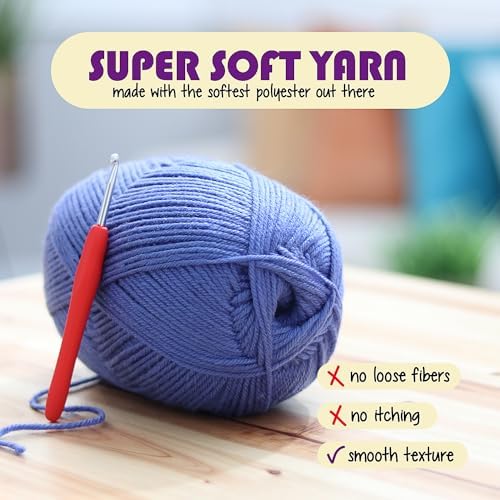 Crochet Kit for Beginners Adults and Kids - Beginner Crochet Kit for Adults with Step-by-Step Video Tutorials, Amigurumi and Crocheting Kit, Crochet Starter Kit with Crochet Yarn and Crochet Backpack - Image 4