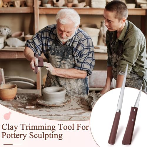 Amylove 3 Pcs Clay Bevel Cutter Fettling Knife Pottery Trim Kit, Red - Image 6