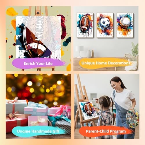 Mandun Ball Paint by Numbers Kit for Adults, 3 Pack, 7.8x11.8 inch - Image 7