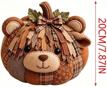 DIY Animal Pumpkin Sewing Kit - Autumn Fabric Animal Pumpkin Craft Set for Adults Beginners - Thanksgiving Handmade Fall Patchwork Craft Kit for Holiday Decor (1PCS E) - Image 6