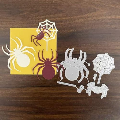 3Pcs/Set Spider Web Die Cuts for Card Making, Halloween Spider Cutting Dies for DIY Scrapbooking Photo Album Decorative Embossing Paper Dies for Card Making Templated - Image 5