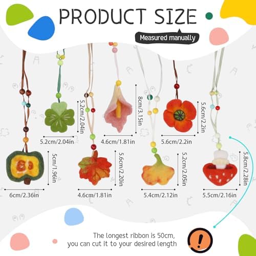 OEHPICC Needle Felting Kit, 7 Pcs Flower Bookmark Felting Kit for Adults - Image 3