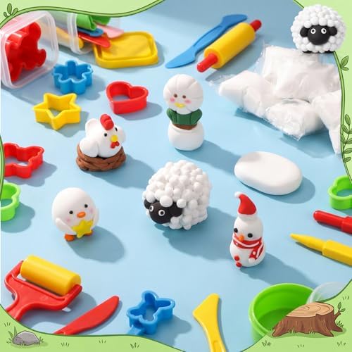 Air Dry Clay Bulk, Modeling Clay for Kids, 150 Pcs, White - Image 4