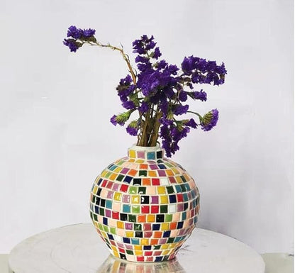 500g/1.1lb Random Color Irregular Ceramics Mosaic Tiles,DIY Making Creative Ceramic Mosaic Tiles for DIY Craft Plates Flowerpots Vases Cups Mosaic Making Supplies (Square(0.47"))